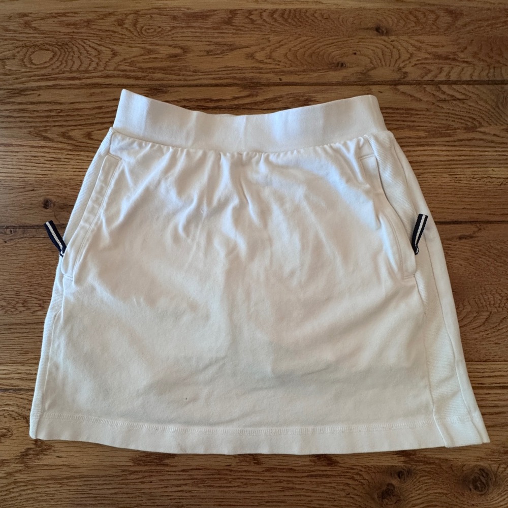 T by Talbots White Athletic Skort Small Cotton Blend Active Skirt Pockets